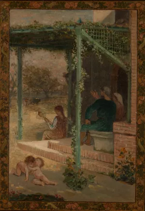 Le Repos - La Posterite by Emile Levy Oil Painting