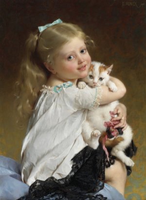 Her Best Friend by Emile Munier Oil Painting