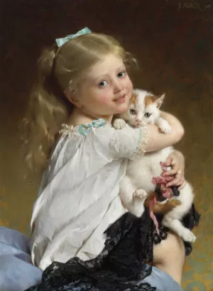 Her Best Friend by Emile Munier Oil Painting