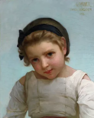 Portrait Of A Young Girl by Emile Munier Oil Painting