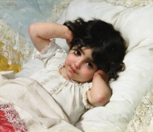 Portrait Of Marie-Louise by Emile Munier Oil Painting