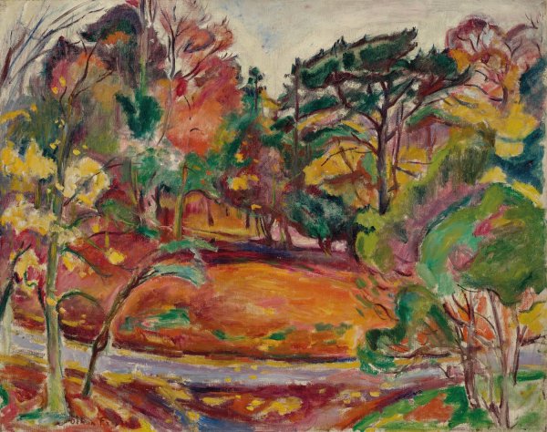 Automne a Honfleur, la Cote de Grace  by Emile Othon Friesz - Hand-Painted Oil Painting Reproduction