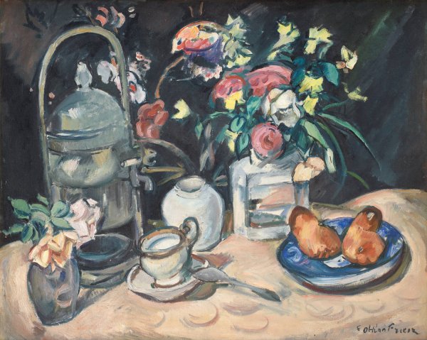 Still Life With Brioches  by Emile Othon Friesz - Hand-Painted Oil Painting Reproduction