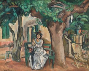 The Lady on the Terrace by Emile Othon Friesz Oil Painting