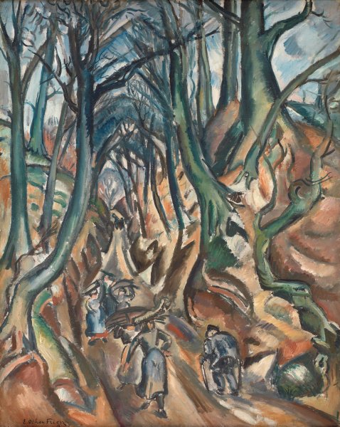 The Sunken Road in Winter  by Emile Othon Friesz - Hand-Painted Oil Painting Reproduction