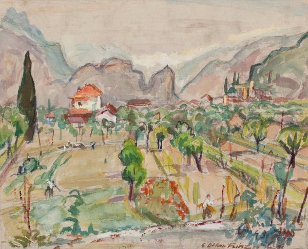 Valley of the Meuse  by Emile Othon Friesz - Hand-Painted Oil Painting Reproduction