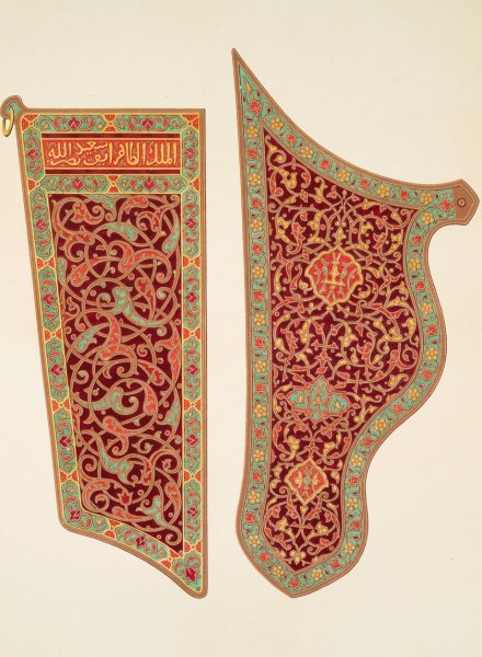 Arabesques; carquios and porte-arc  by Emile Prisse D'Avennes - Hand-Painted Oil Painting Reproduction