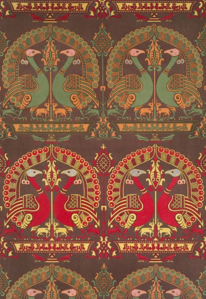 Main Product Photo of Arabesques; etoffe de soie; conservee a Toulouse  Painting by Emile Prisse D'Avennes