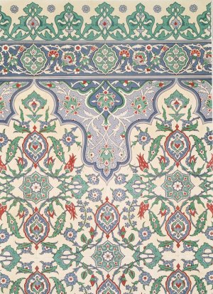 Arabesques; faiences murales de Qasr Rodoun by Emile Prisse D'Avennes Oil Painting