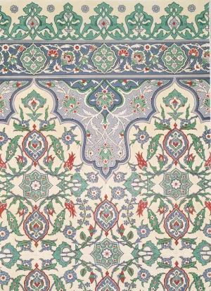 Arabesques; faiences murales de Qasr Rodoun by Emile Prisse D'Avennes Oil Painting
