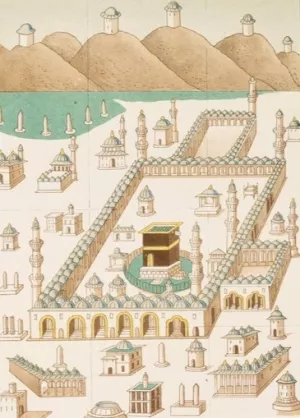 Arabesques; faiences murales; panneau representant la kaabah et ses alentours by Emile Prisse D'Avennes Oil Painting