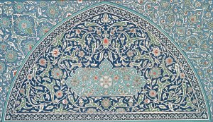 Arabesques; mosquee cathedrale de Qous; typan et ecoincons en faience by Emile Prisse D'Avennes Oil Painting