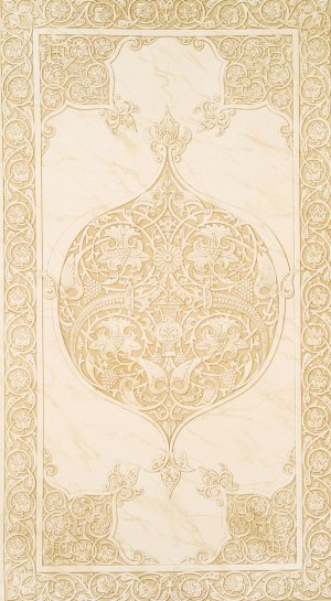 Arabesques; mosquee de Qaouam el-Dyn; panneau en marbre by Emile Prisse D'Avennes Oil Painting