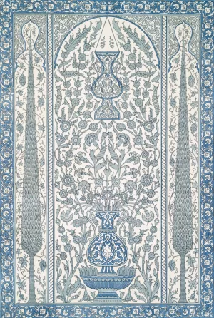 Arabesques; mosquee d'Ibrahym Agha; pseudo-mihrab en faience by Emile Prisse D'Avennes Oil Painting
