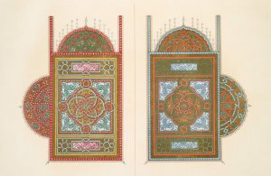 Arabesques; pages jumelles d'un Qoran mauresque by Emile Prisse D'Avennes Oil Painting