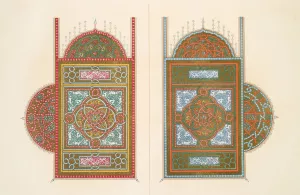 Arabesques; pages jumelles d'un Qoran mauresque by Emile Prisse D'Avennes Oil Painting