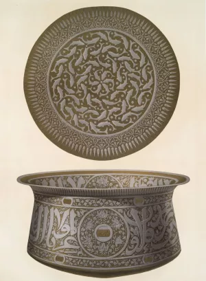 Arabesques; sedrieh du soultan Mohammed-ben-Qalaoun; by Emile Prisse D'Avennes Oil Painting