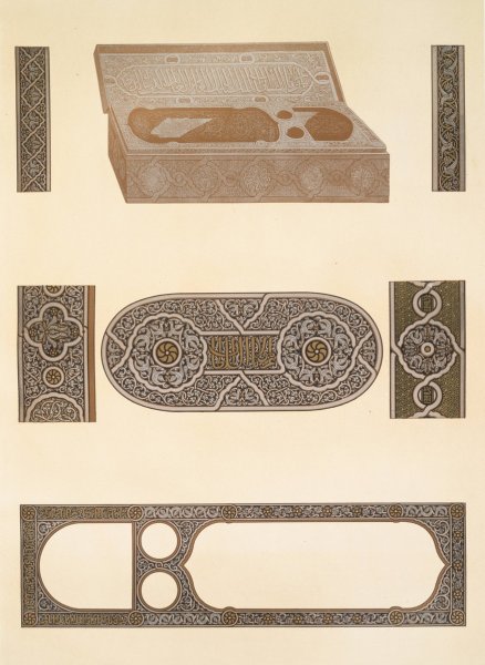 Main Product Photo of ecritoire du soultan Bahrite Schaban; ensemble et details  Painting by Emile Prisse D'Avennes