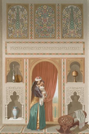 Maison Sidi Youcouf Adami; chambre de la nourrice by Emile Prisse D'Avennes Oil Painting
