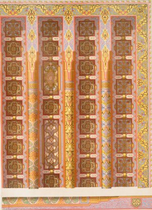 Mosquee d'El-Bordeyny; details du grand plafond by Emile Prisse D'Avennes Oil Painting