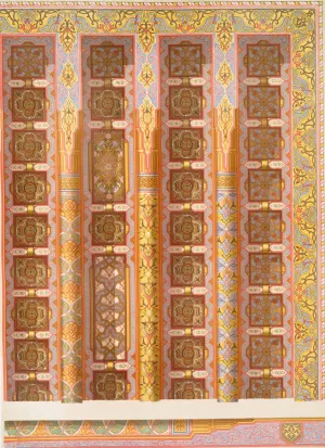 Mosquee d'El-Bordeyny; details du grand plafond by Emile Prisse D'Avennes Oil Painting