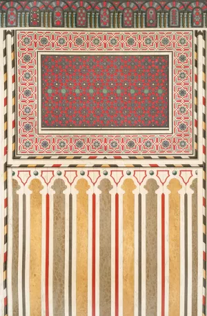 Mosquee d'El-Bordeyny; developpement de la mosaique du mihrab by Emile Prisse D'Avennes Oil Painting