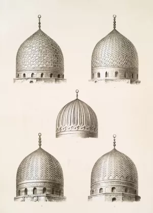 Parallele de domes by Emile Prisse D'Avennes Oil Painting