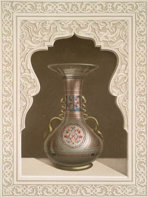 Vase en verre emaille by Emile Prisse D'Avennes Oil Painting