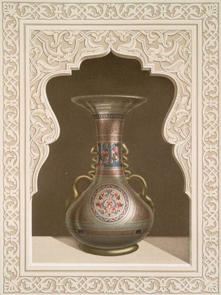 Main Product Photo of Vase en verre emaille  Painting by Emile Prisse D'Avennes