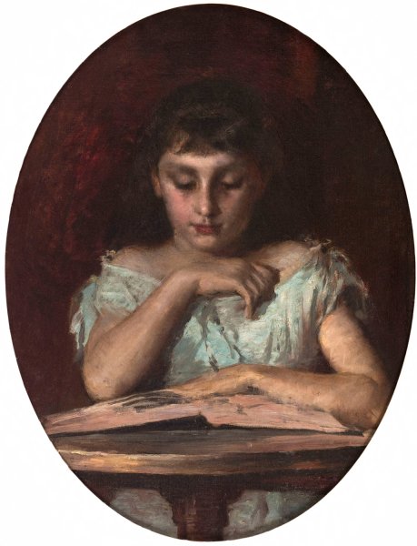 Portrait de Mademoiselle de Montfort  by Emile Renard - Hand-Painted Oil Painting Reproduction