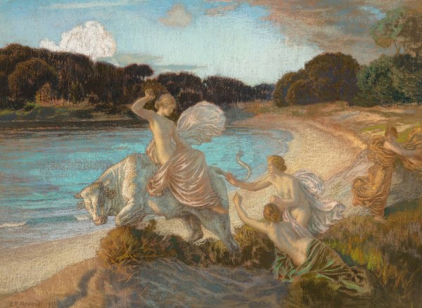 Main Product Photo of L'enlevement d'Europe  Painting by Emile-Rene Menard