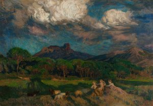 Les Dryades by Emile-Rene Menard Oil Painting