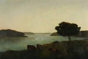 L'Estuaire by Emile-Rene Menard Oil Painting