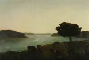 L'Estuaire by Emile-Rene Menard Oil Painting