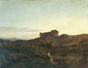 Terre antique, le temple by Emile-Rene Menard Oil Painting