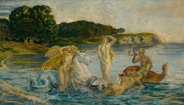 Main Product Photo of The Birth of Venus  Painting by Emile-Rene Menard