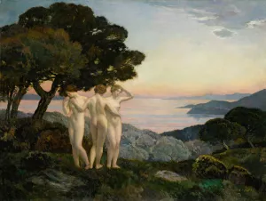 The Three Graces by Emile-Rene Menard Oil Painting