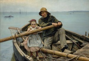 Un Coup De Main by Emile Renouf Oil Painting