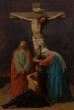 Le Christ sur la Croix, Jesus crucifie by Emile Signol Oil Painting