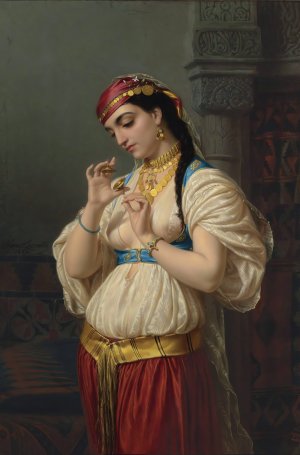 Aimee, A Young Egyptian by Emile Vernet-Lecomte Oil Painting