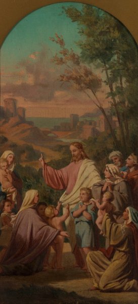 Laissez venir a moi les petits enfants by Emile Vernet-Lecomte Oil Painting