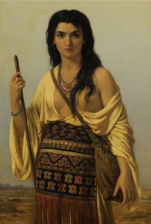 Minnehaha by Emile Vernet-Lecomte Oil Painting