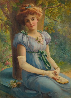 A Sweet Glance by Emile Vernon Oil Painting