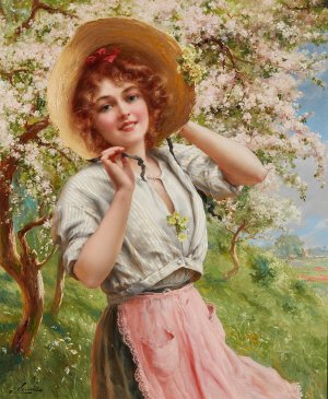 Springtime by Emile Vernon Oil Painting