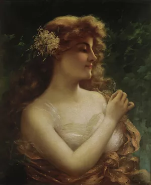 The Dragonfly by Emile Vernon Oil Painting