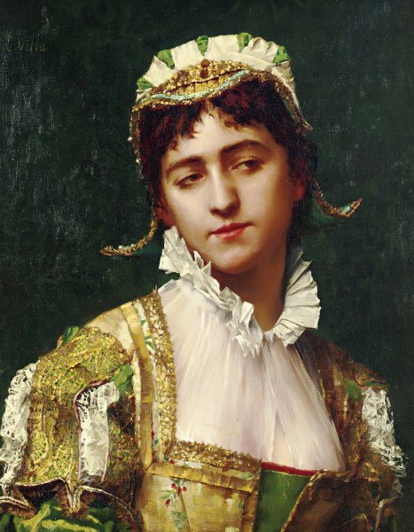 Main Product Photo of A Stolen Glance Painting by Emile Villa