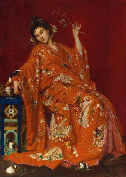 Main Product Photo of La Japonaise Painting by Emile Villa