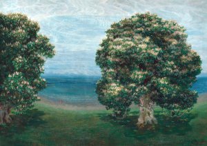 Bluhende Kastanien by Emilie Mediz-Pelik Oil Painting