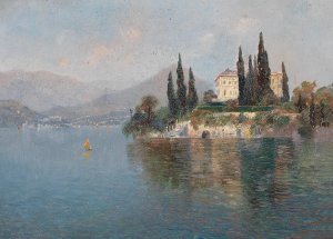 Villa Cipressi by Emilie Mediz-Pelikan Oil Painting