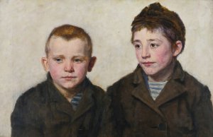 Schoolboys From Anglet by Emilie Mundt Oil Painting